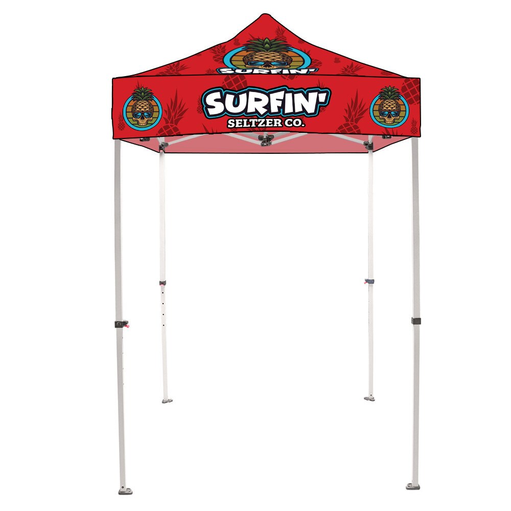 ONE CHOICE® 5 ft. Steel Canopy Tent — Graphic Package / Black Trim